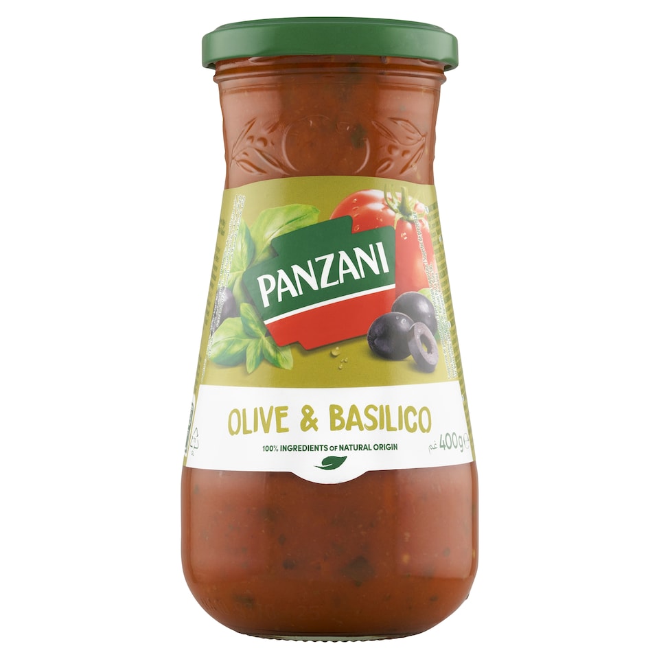 obrázok 1 z Panzani Olive & Basilico hotová paradajková omáčka s nasekanými olivami a bazalkou 400 g