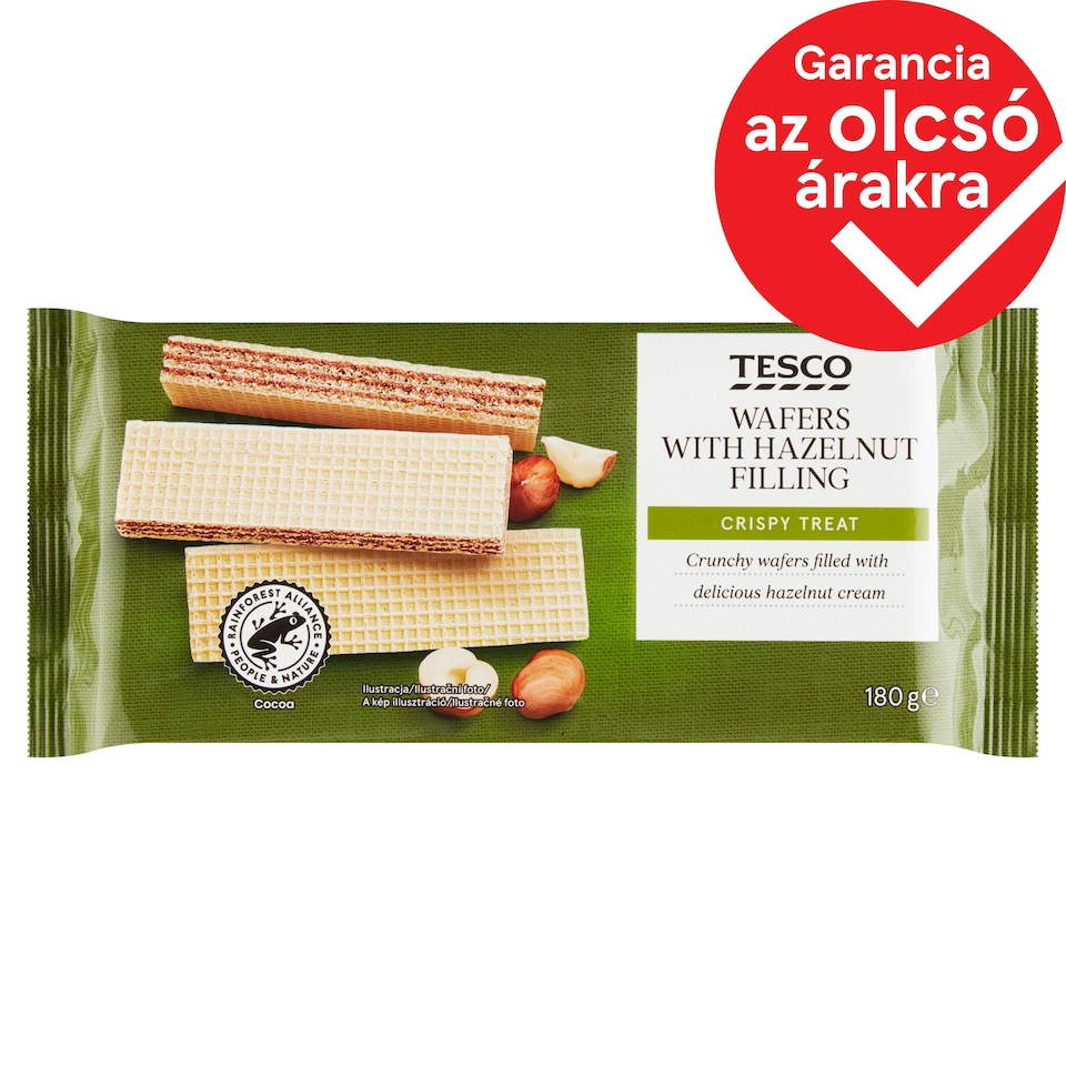Tesco ostya mogyorós töltelékkel 180 g
