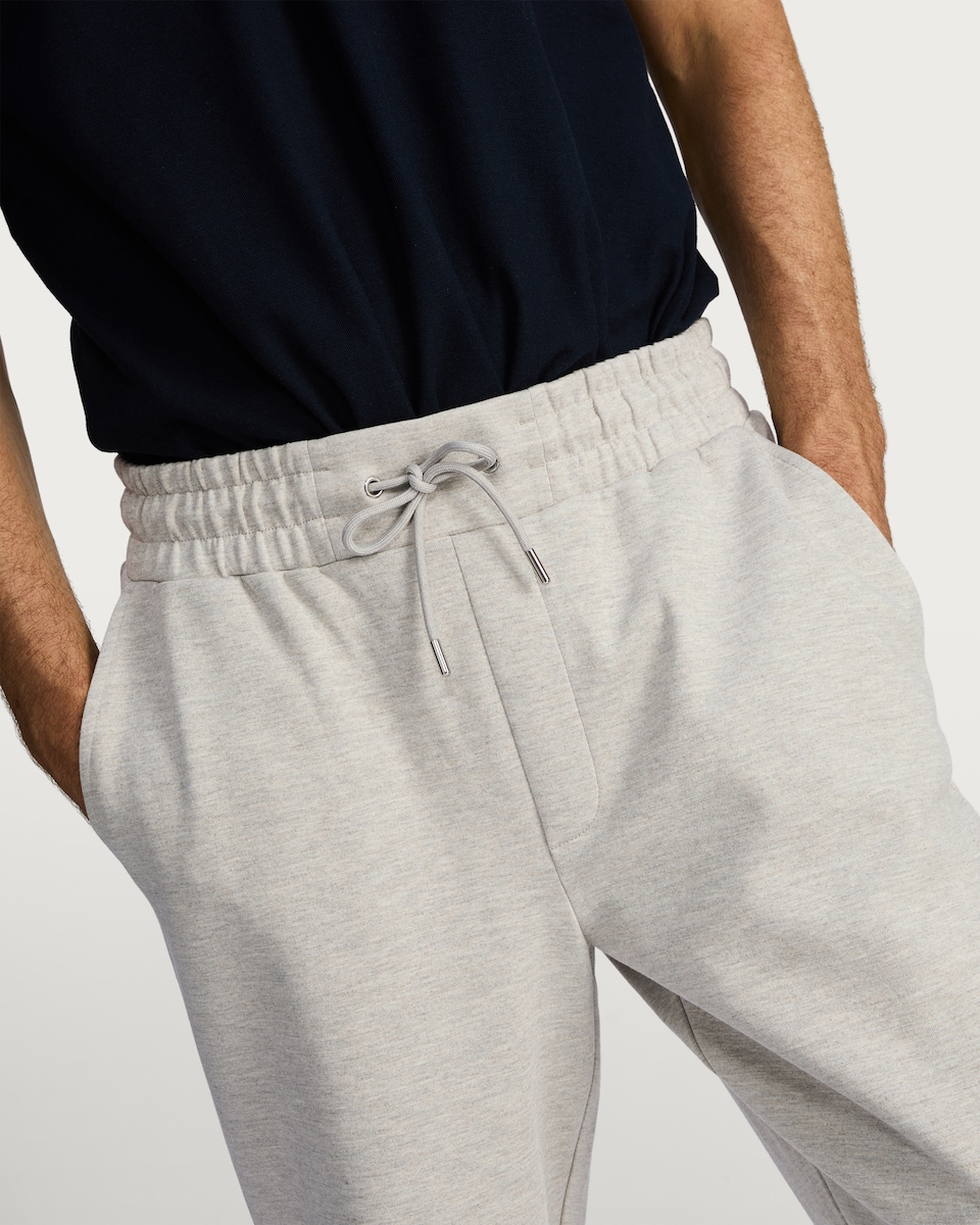 image 1 of The F&F Edit Cotton Rich Wide Leg Drawstring Joggers in Stone