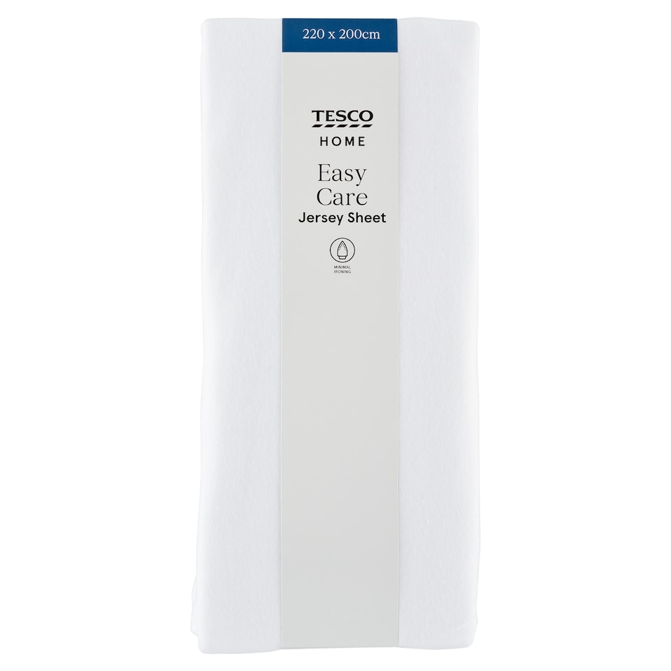 Tesco Home Easy Care White posteľná plachta 220 x 200 cm