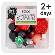 Tesco Watermelon Strawberry & Black Grape 220G
