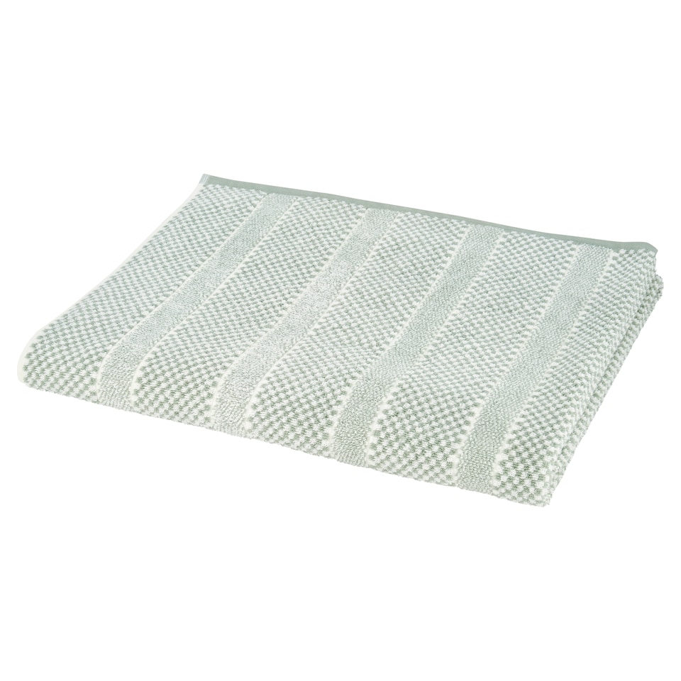  West Park Sage Popcorn Stripe Bath Sheet