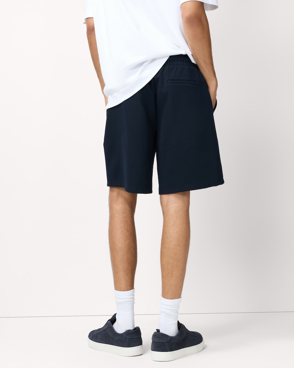 image 1 of F&F Textured Pique Shorts in Navy