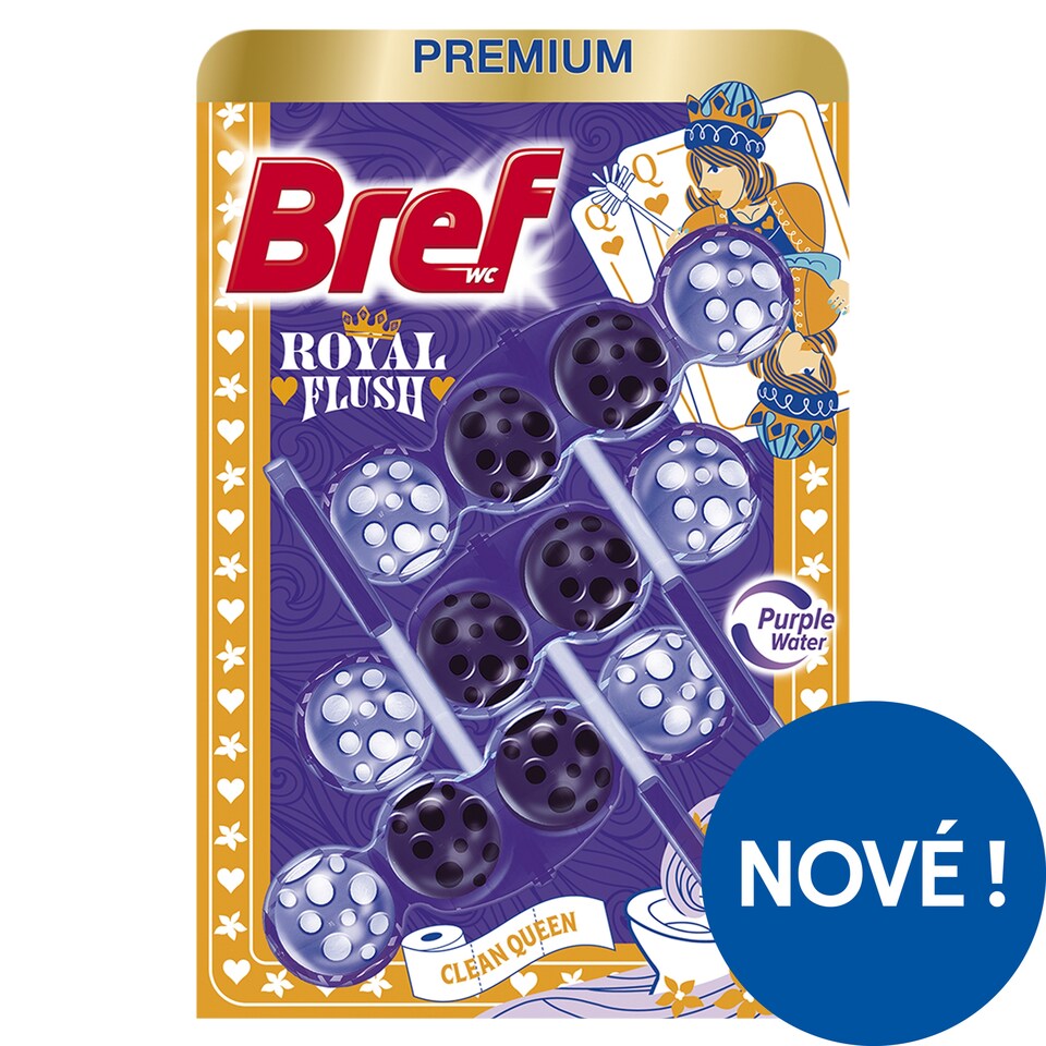 Bref Premium Royal Flush Clean Queen Solid Toilet Block 3 x 50g