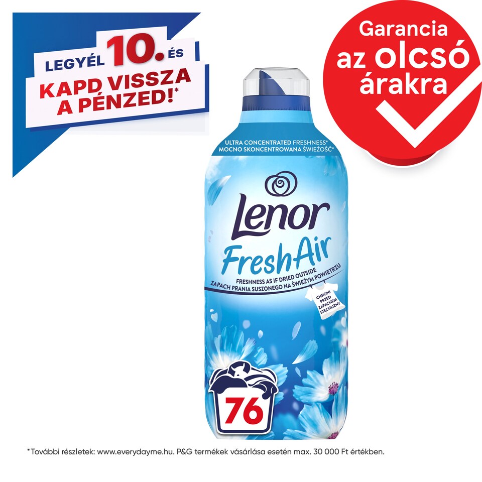 Lenor Fresh Air Öblítő 76 Mosáshoz, Fresh Wind  1. kép