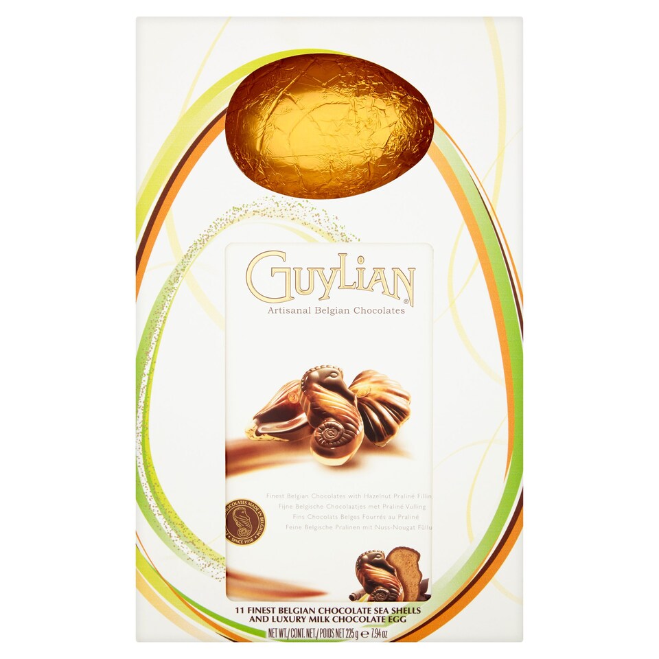 Guylian Seashell M/Choc & Praline Estr Egg 225G
