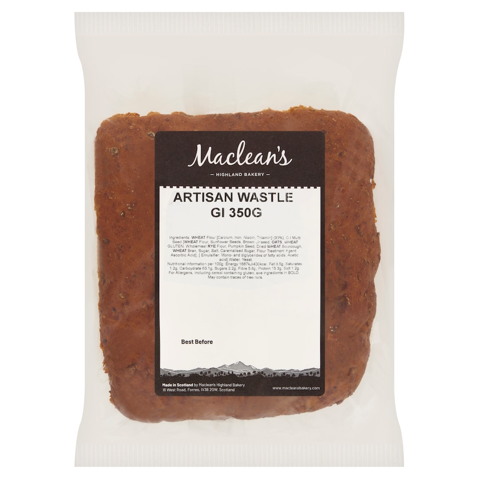 Maclean's Highland Bakery Unsliced Multiseed Bread 350g