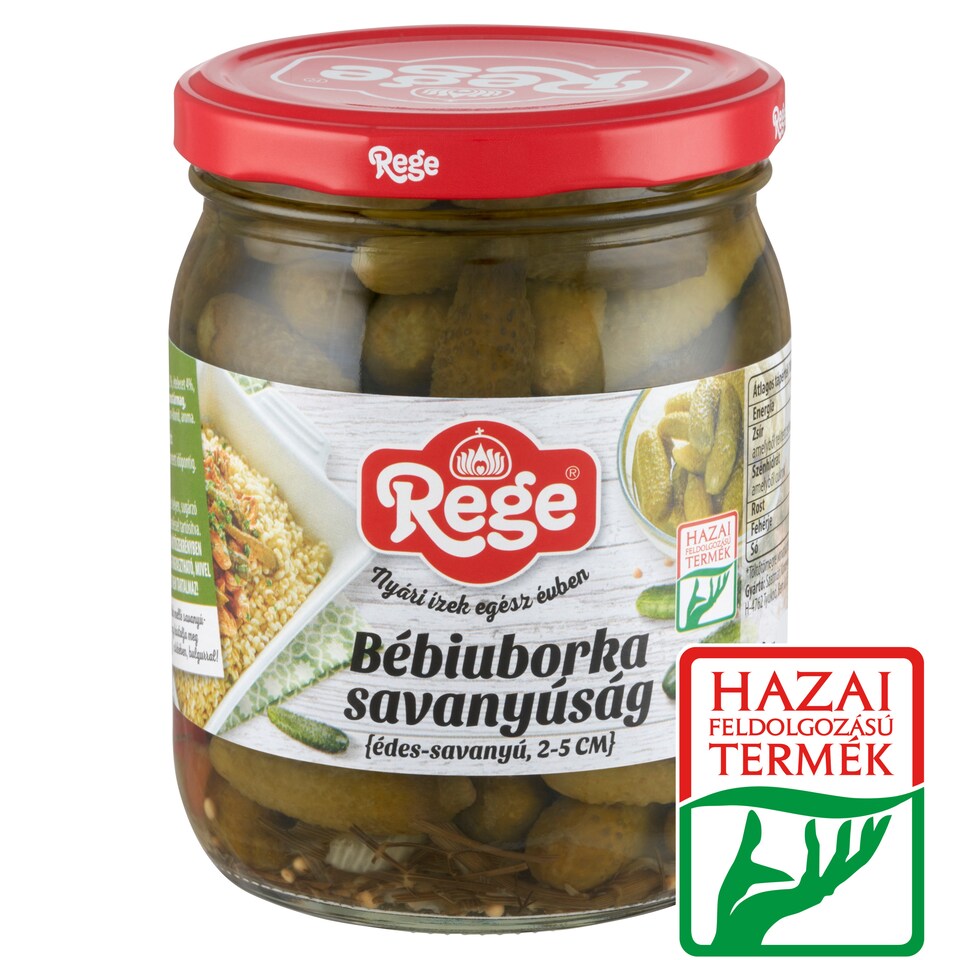 Rege édes-savanyú bébiuborka savanyúság 2-5 cm 510 g