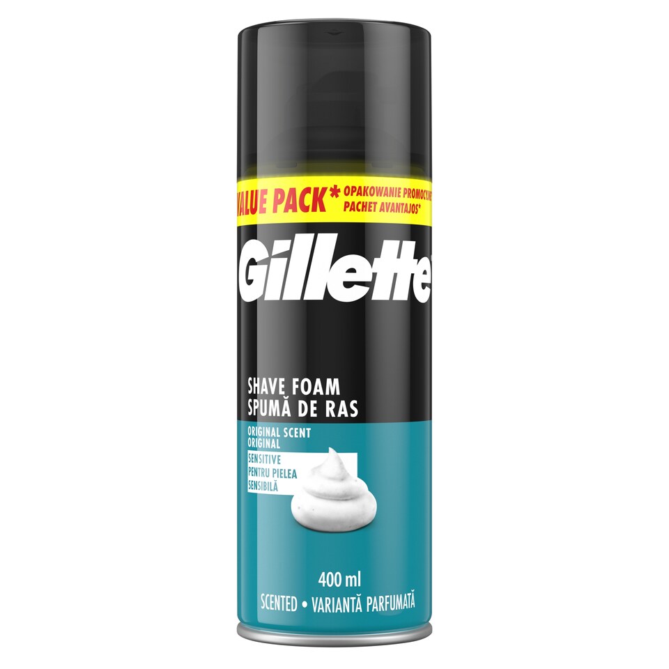 obrázok 1 z Gillette Classic Sensitive Pena na Holenie, na Citlivú Pokožku, 400 ml