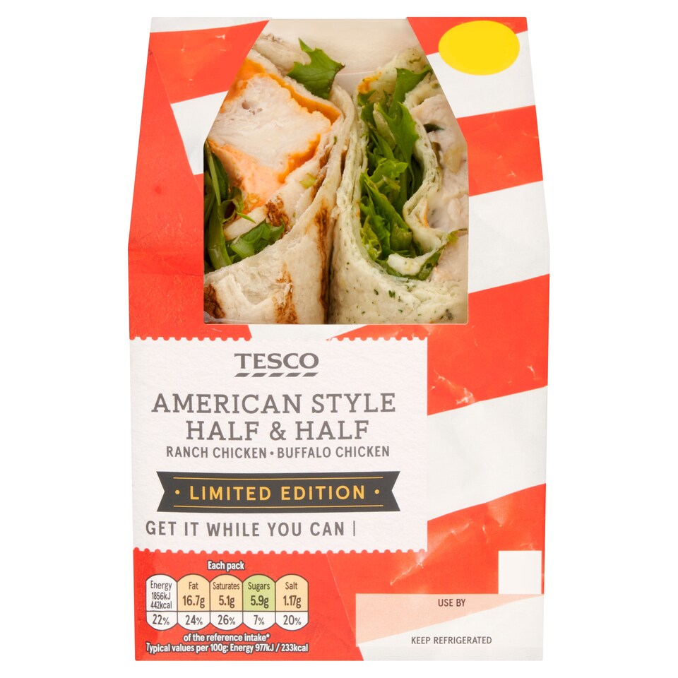 Tesco American Style Half & Half Wrap