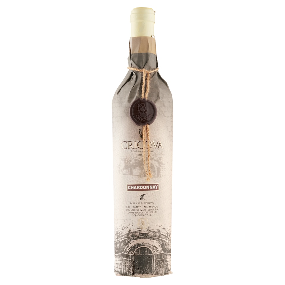 Cricova Chardonnay White Dry Wine 0.7L