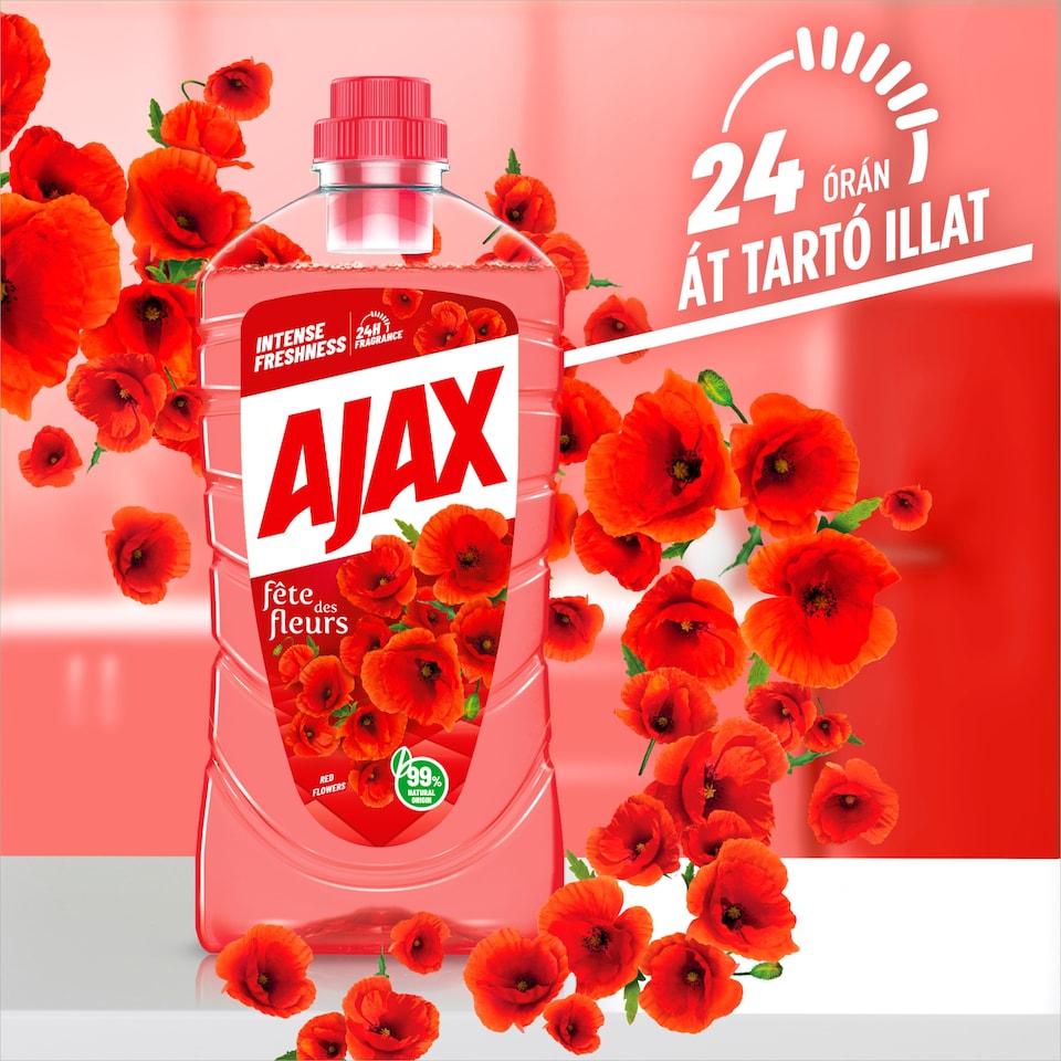 Ajax Flower Fiesta Pipacs Piros általános tisztítószer 1000 ml  1. kép