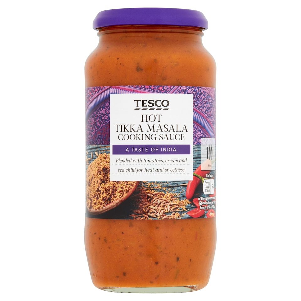 Tesco Hot Tikka Masala Cooking Sauce 500G