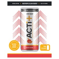 Acti+ Zero Sugar Blood Orange Drink 4X250ml