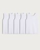 image 1 of F&F School Girls 5-Pack Pure Cotton Vests in Multi