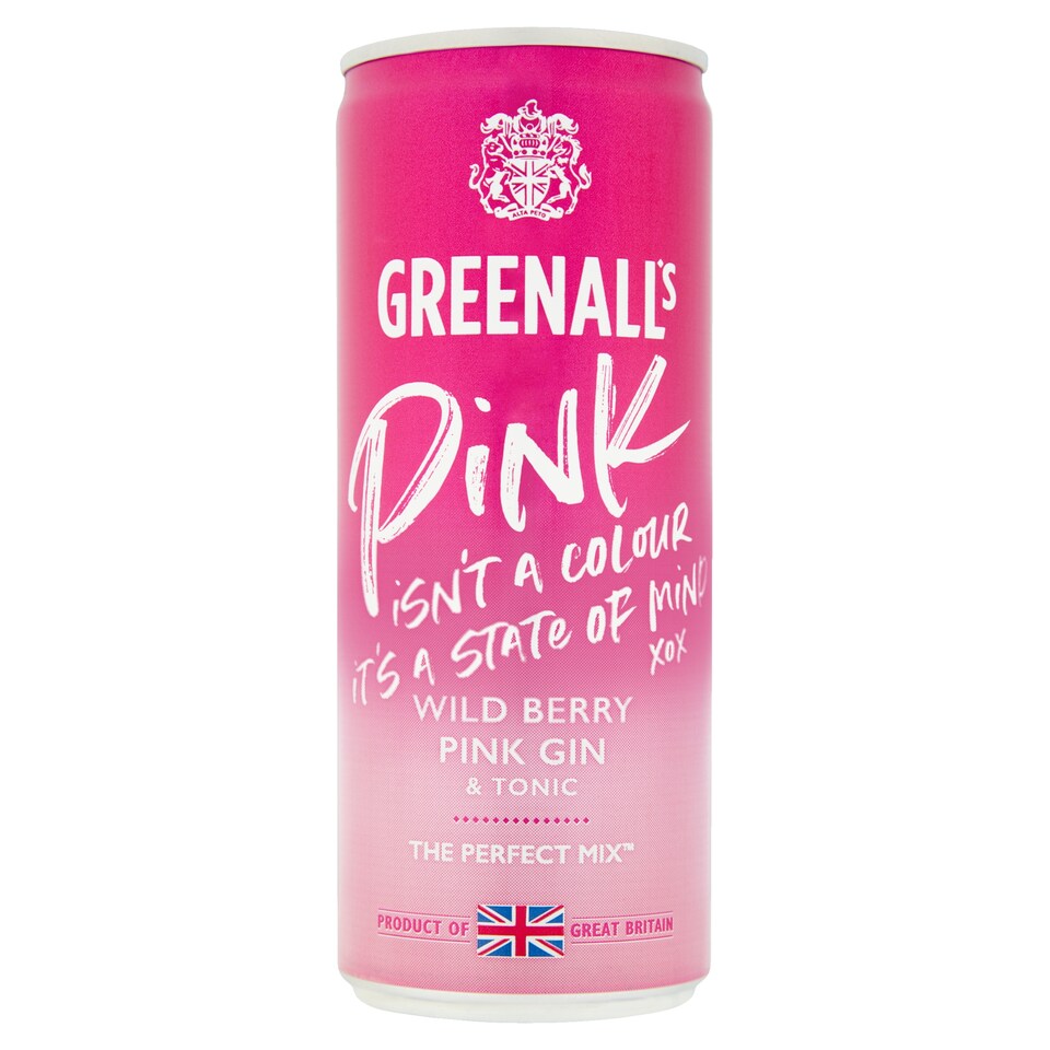 Greenalls Wild Berry Pink Gin And Tonic 250Ml