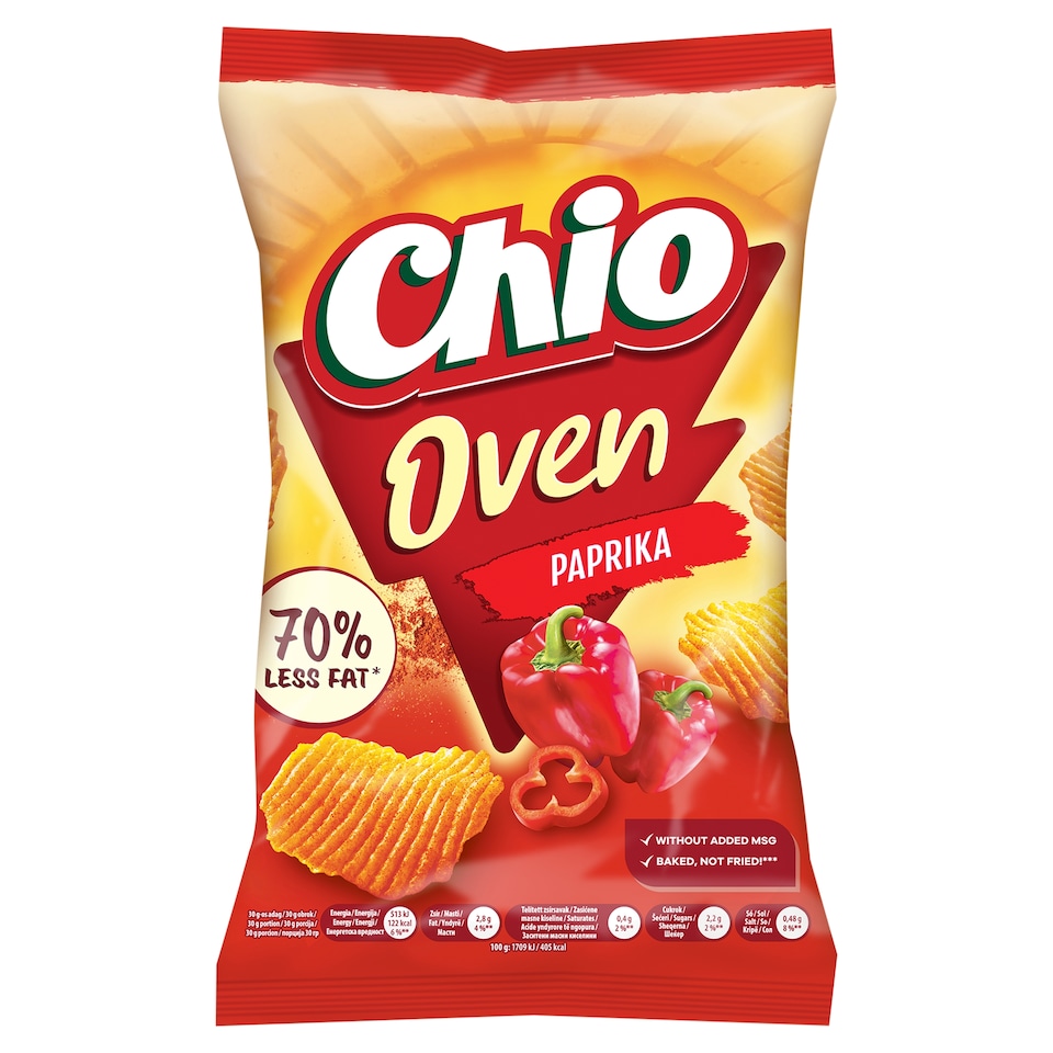 Chio Oven kemencében sütött paprika ízű burgonyachips 100 g