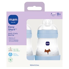 Mam Easy Start Anti-Colic Bottle 0+ Months 2 x 160ml