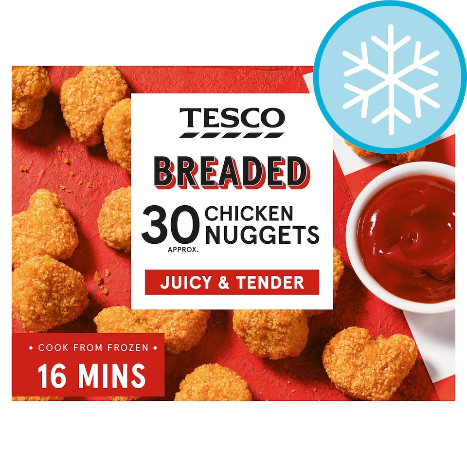 Tesco Breaded Chicken Nuggets 30 Pack 450g
