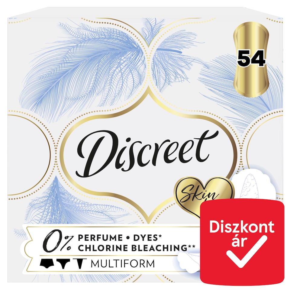 Discreet Légáteresztő Multiform 0%-os Skin Love Tisztasági Betétek  1. kép
