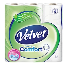 Velvet Toilet Tissue White 9 Roll