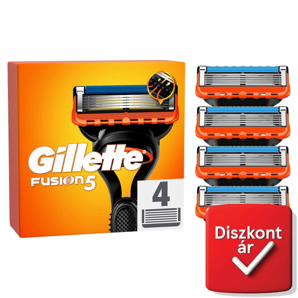 Gillette Fusion5 Borotvabetétek Férfi Borotvához, 4 Borotvabetétek, 5 Penge, Precíziós Nyíró  1. kép