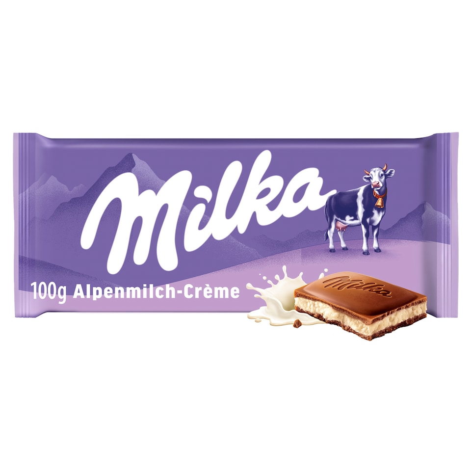 Milka čokoláda Mliečna z alpského mlieka s mliečnou náplňou 100 g