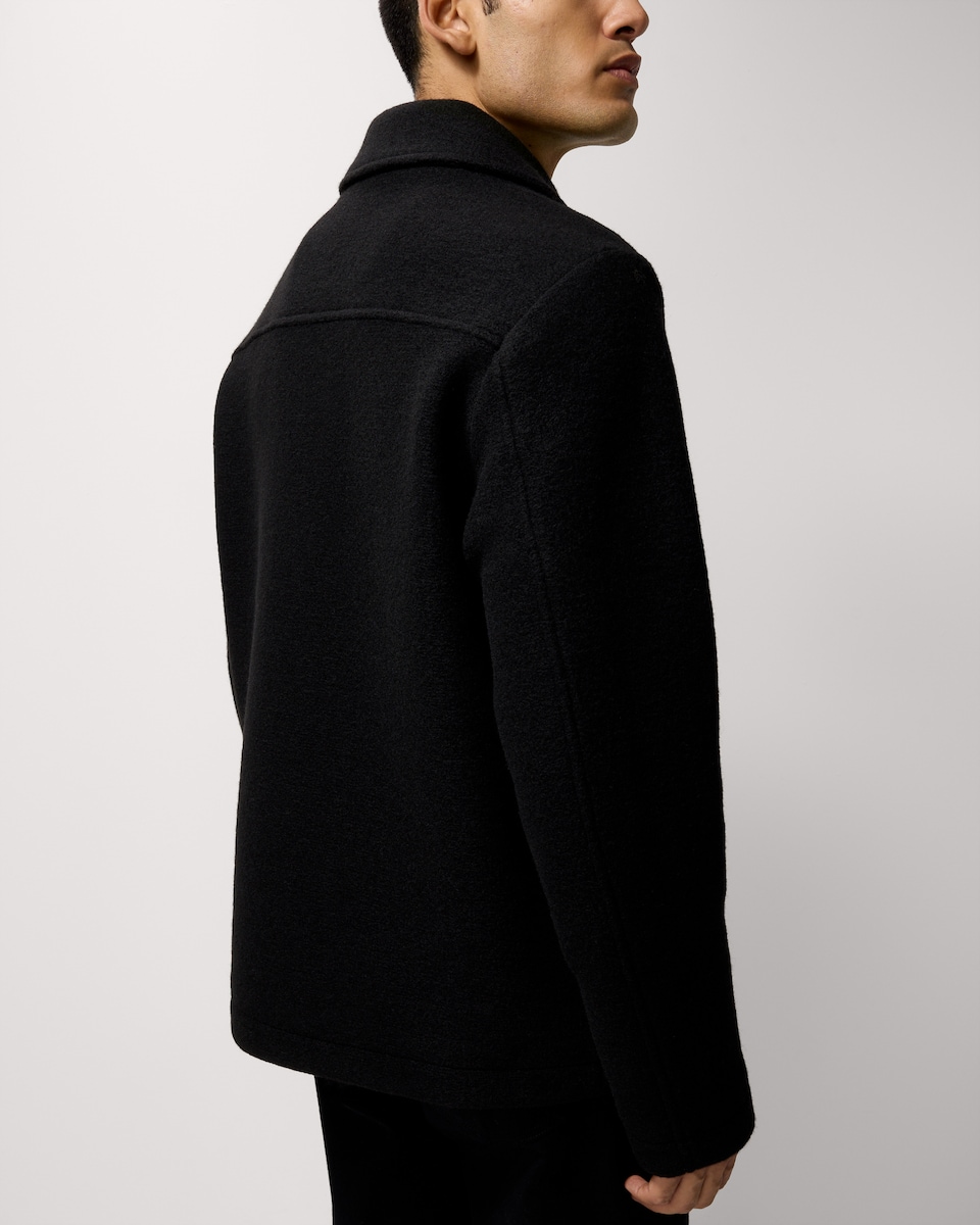 image 1 of F&F Textured Zip Through Jacket in Black