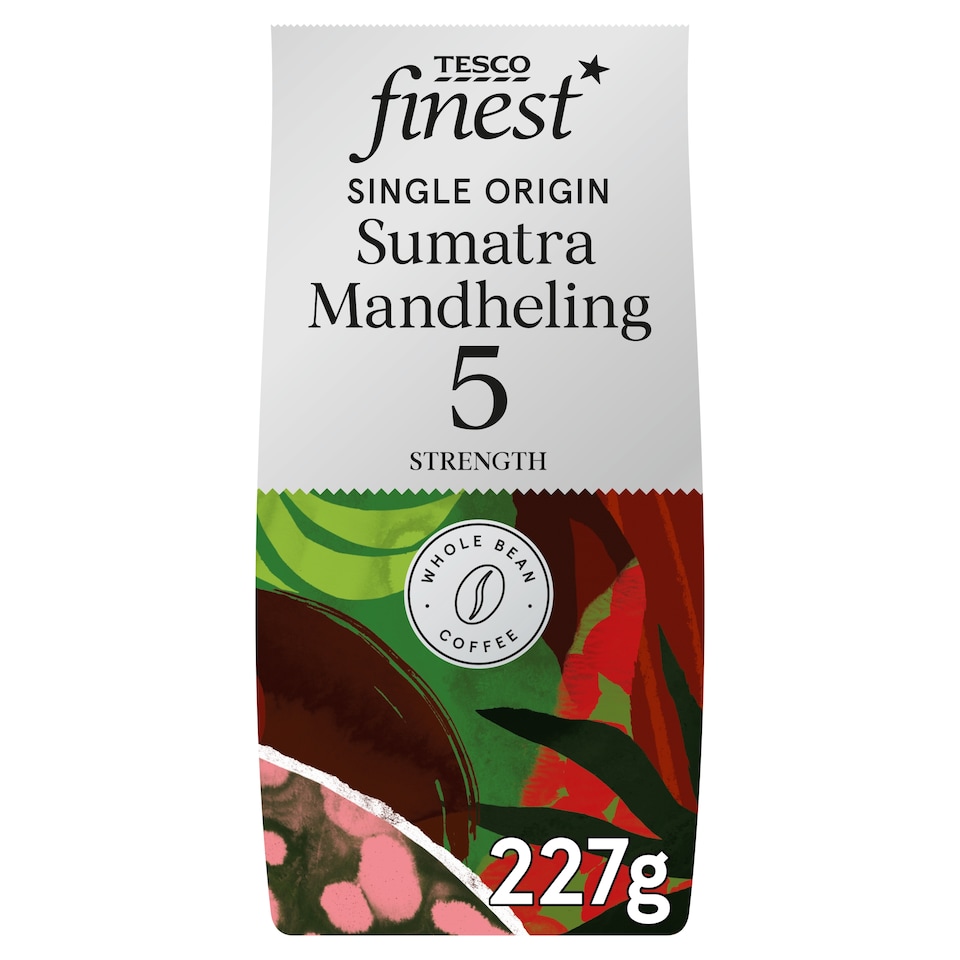 Tesco Finest Fairtrade Sumatra Mandheling Roasted Coffee Beans 227g 