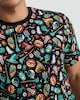 image 3 of F&F Pure Cotton Halloween Print Short Sleeved T-Shirt in Black