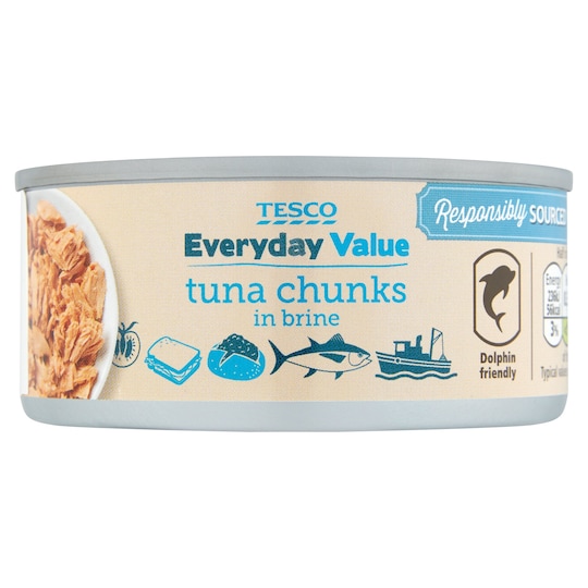 Tesco Every Day Value Tuna Chunks In Brine 160G