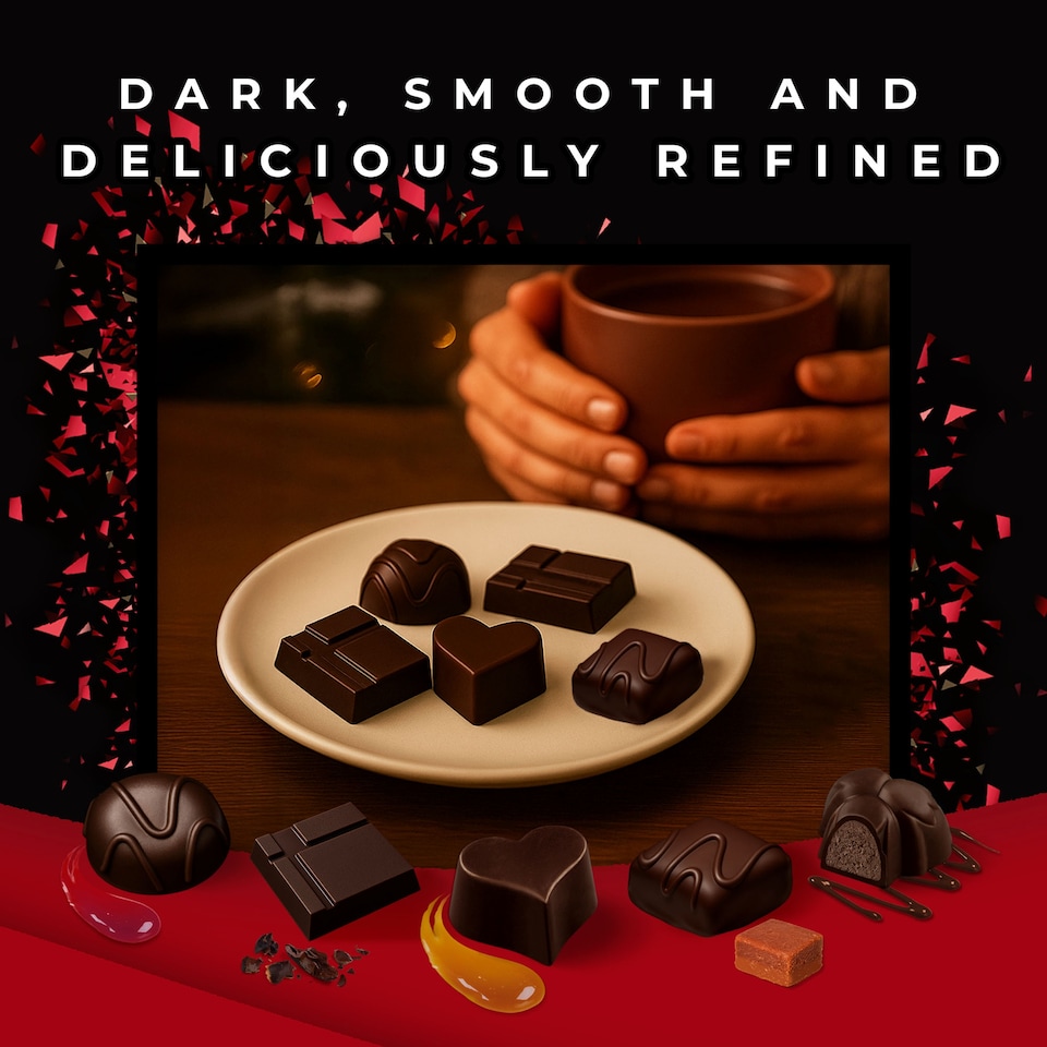 image 1 of Black Magic Dark Chocolate Box 348g