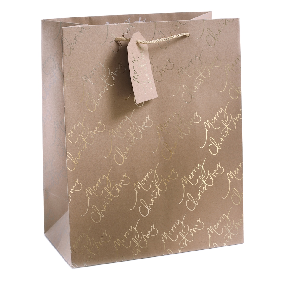 Tesco Merry Christmas Large Christmas Gift Bag