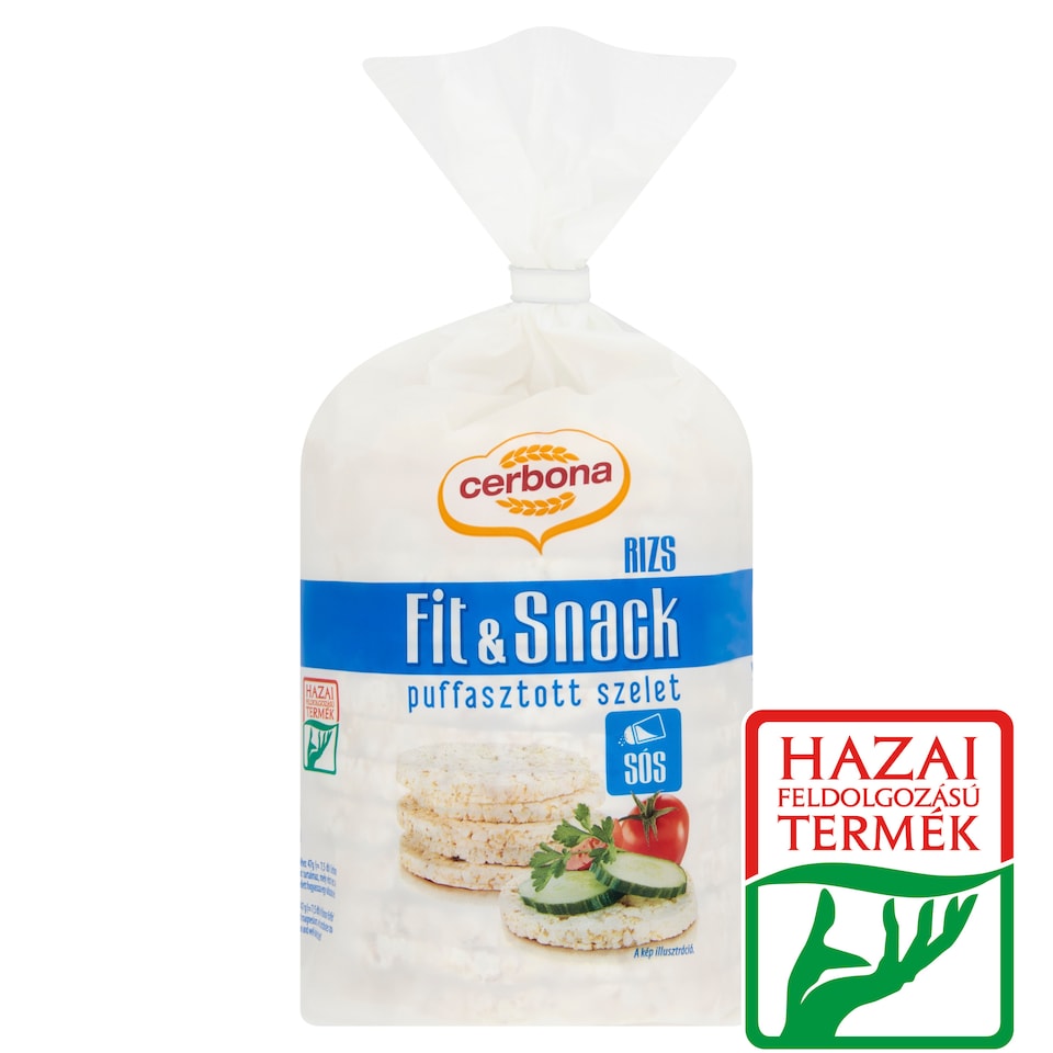 Cerbona puffasztott rizsszelet barna rizsből tengeri sóval 90 g