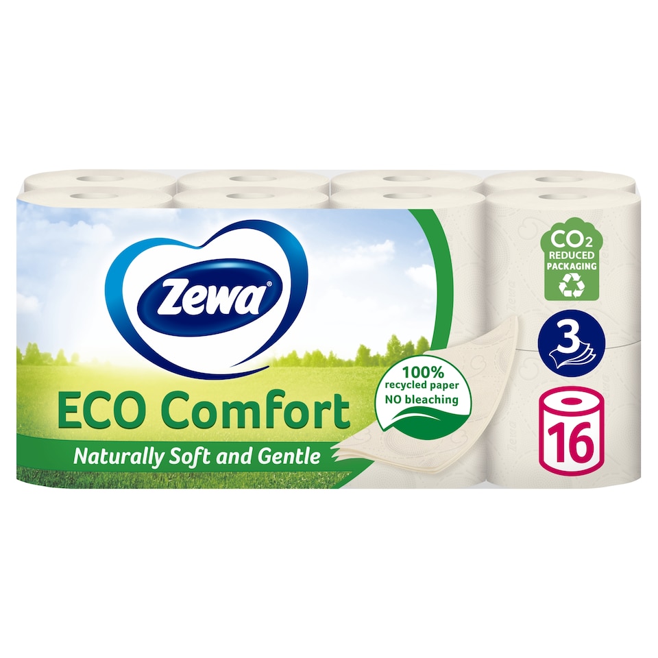 image 1 of Zewa Eco Comfort Toilet Paper 3 Ply 16 Rolls
