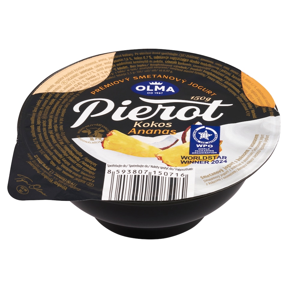 image 1 of Olma Pierot Creamy Yogurt with Coconut and Pineapple 150g