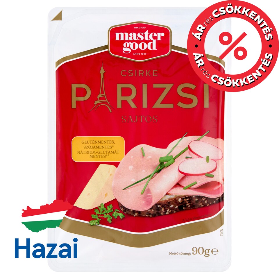image 1 of Master Good Sliced Cheese Bologna Sausage 90 g