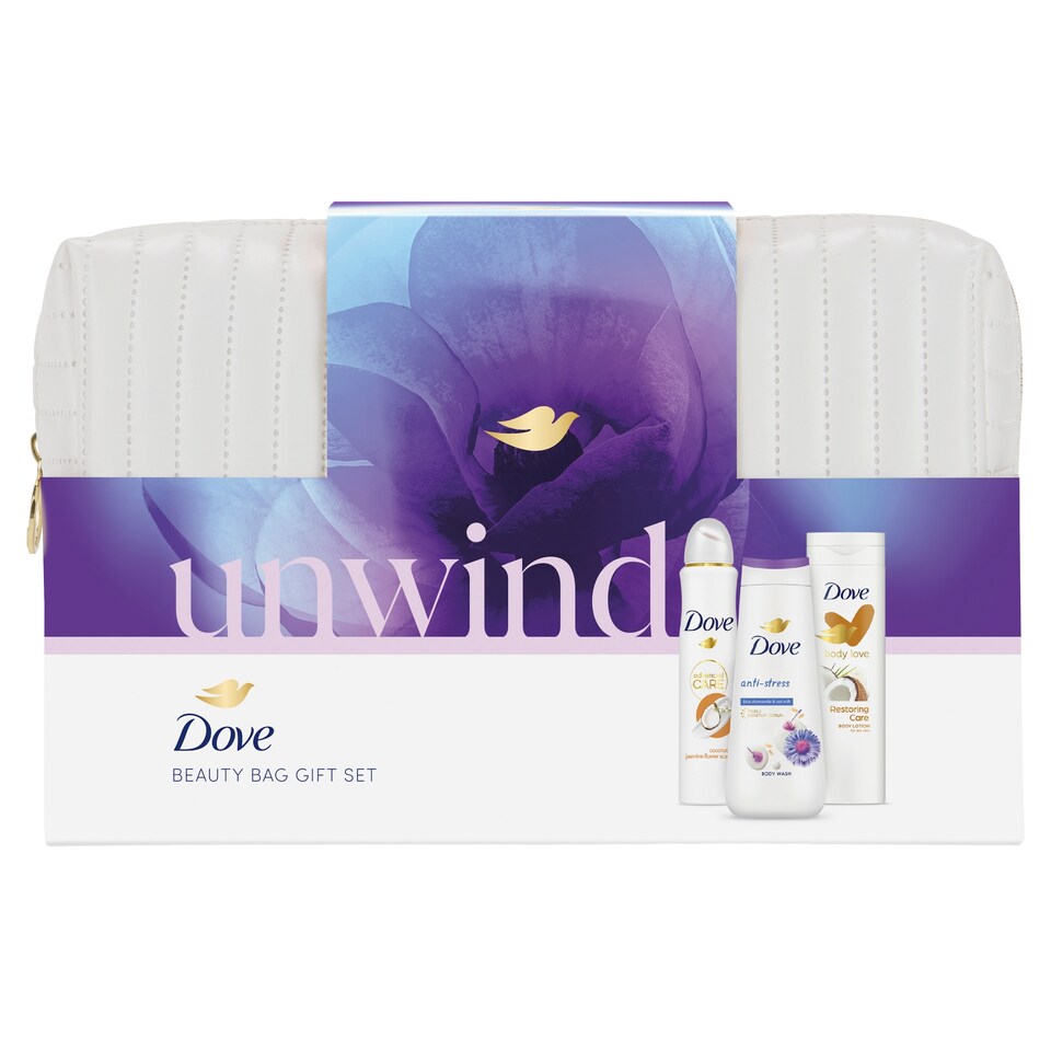 image 1 of Dove Unwind Beauty Bag Gift Set