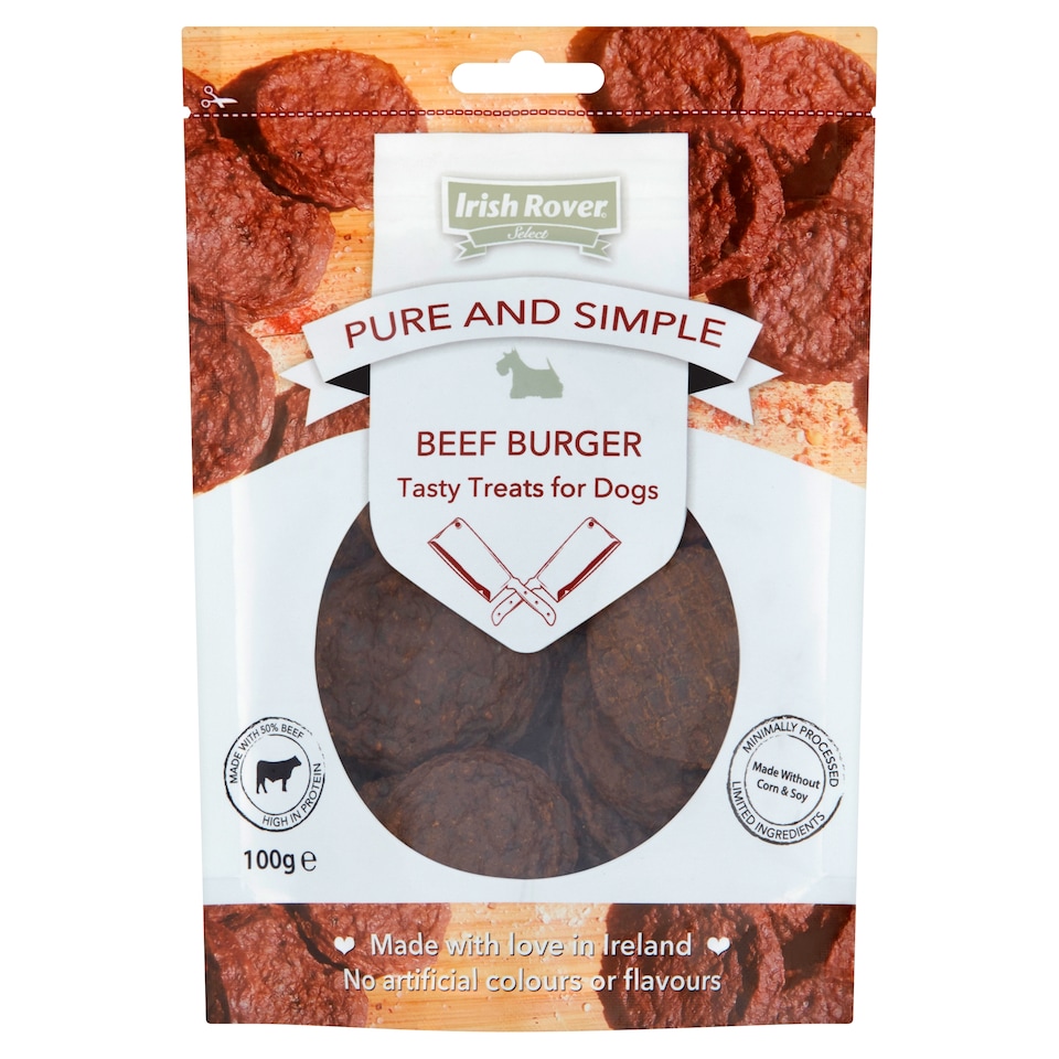 Irish Rover Pure Plus Simple Beef Burger 100G