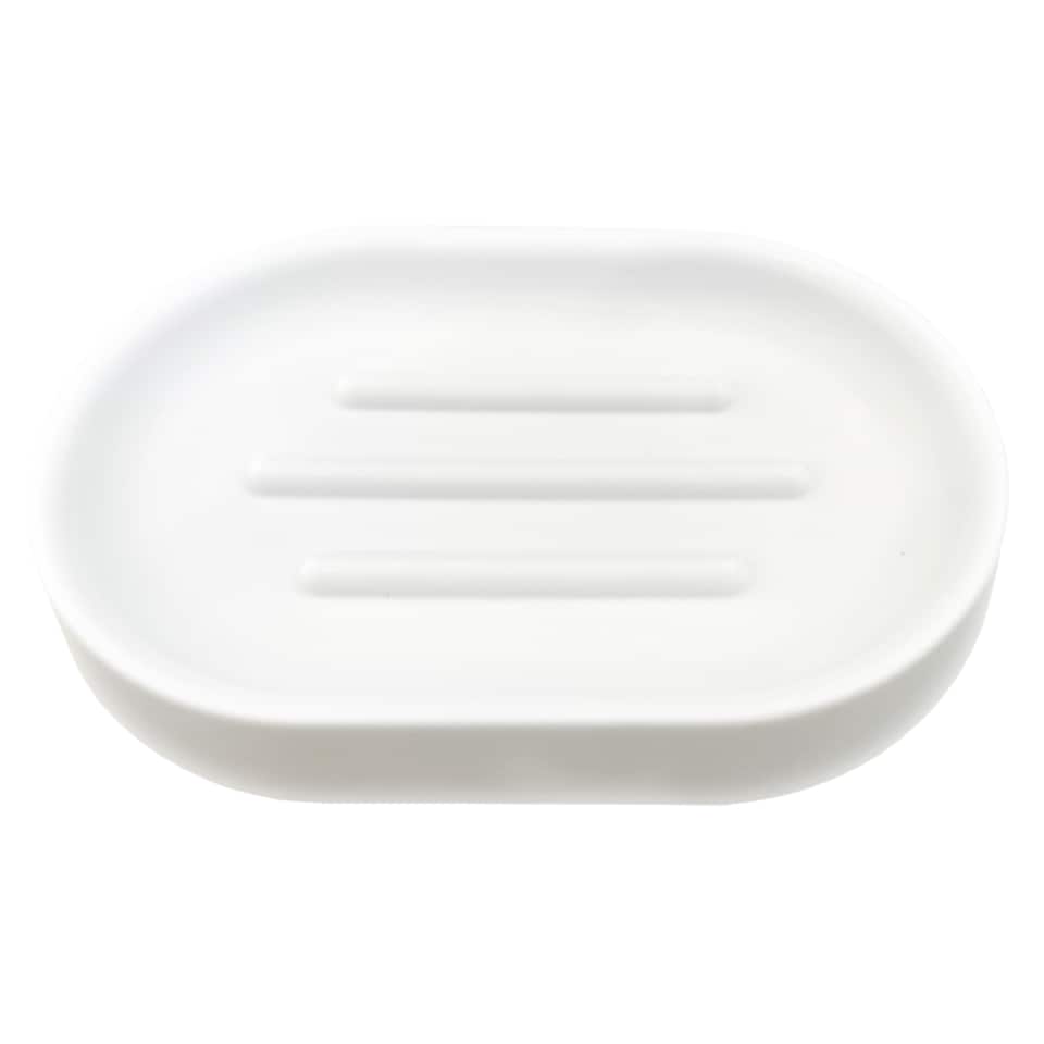 image 1 of F&F Home White Plastic Soap Dish