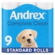 image 1 of Andrex Complete Clean Toilet Tissue Standard Rolls 9 Rolls