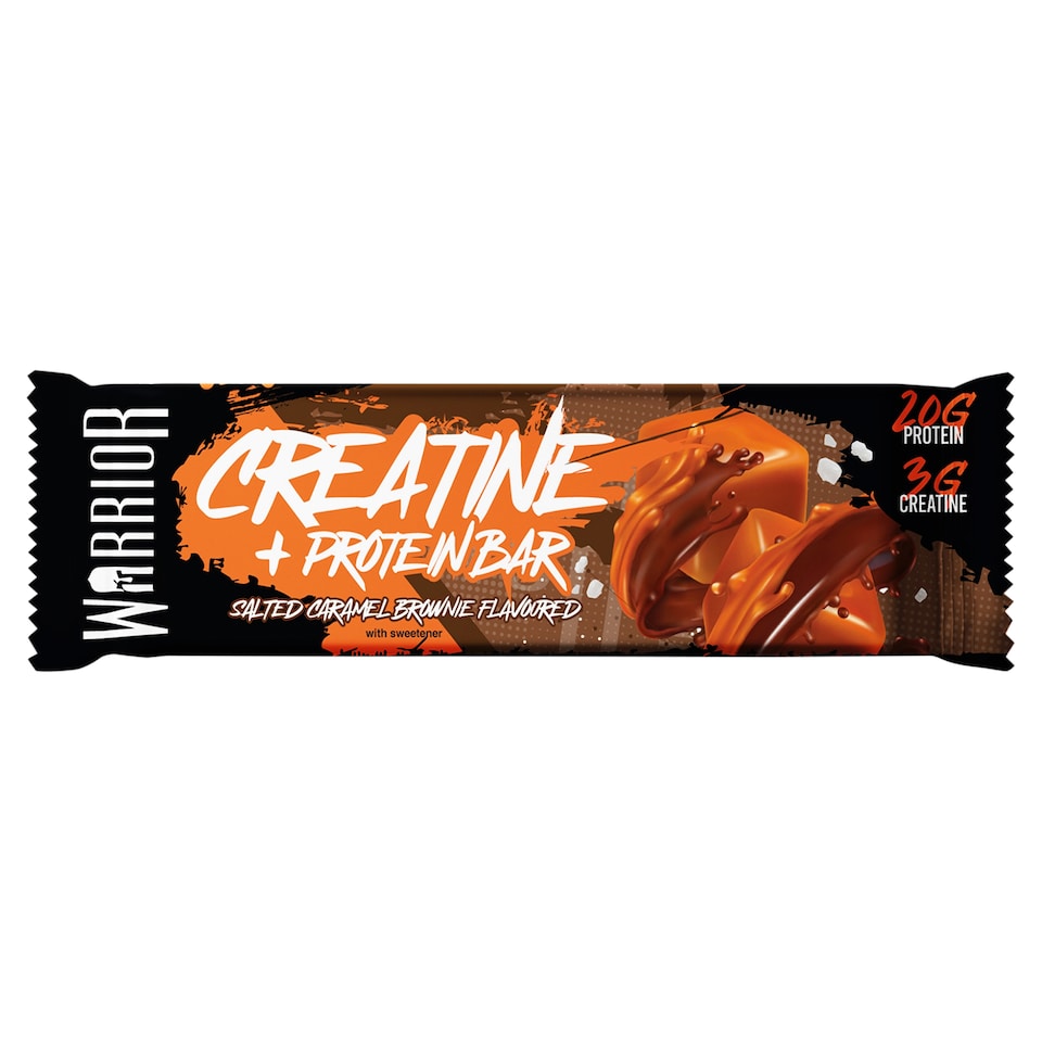 image 1 of Warrior Creatine + Protein Bar Salted Caramel Brownie 75g
