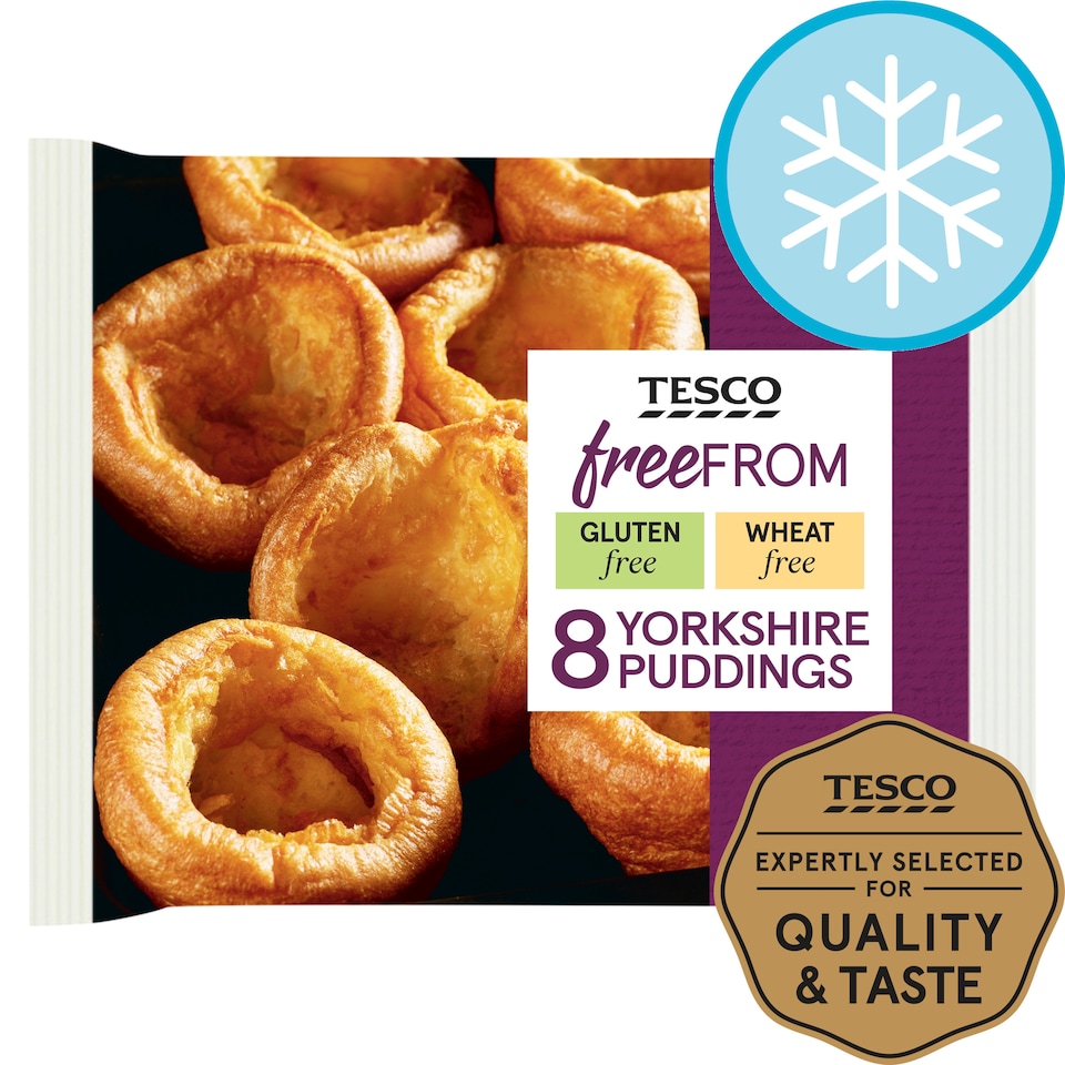 Tesco Free From 8 Yorkshire Puddings 124G