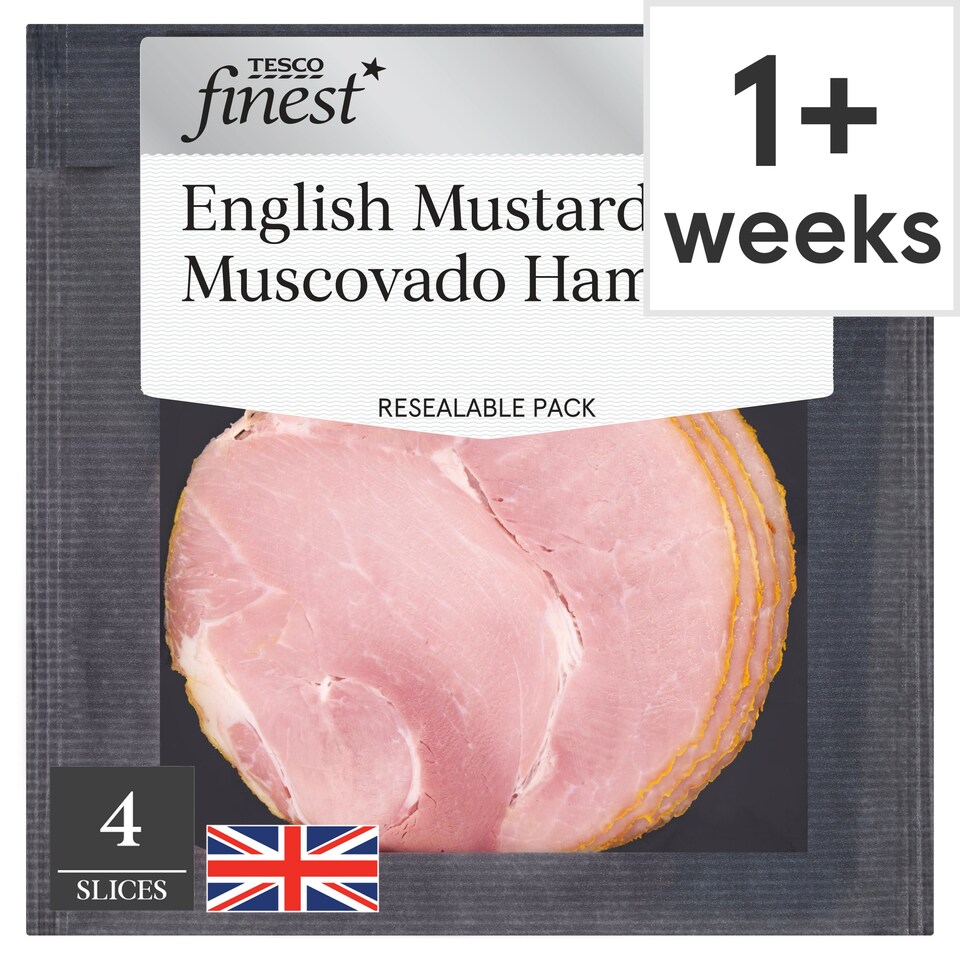 Tesco Finest English Mustard and Muscovado Sugar Ham 100g Tesco Groceries