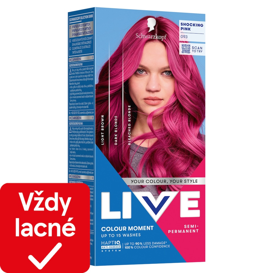Schwarzkopf Live Colour Moment farba na vlasy 093 žiarivá ružová