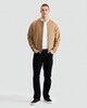 image 2 of The F&F Edit Faux Suede Zip Front Bomber Jacket in Tobacco