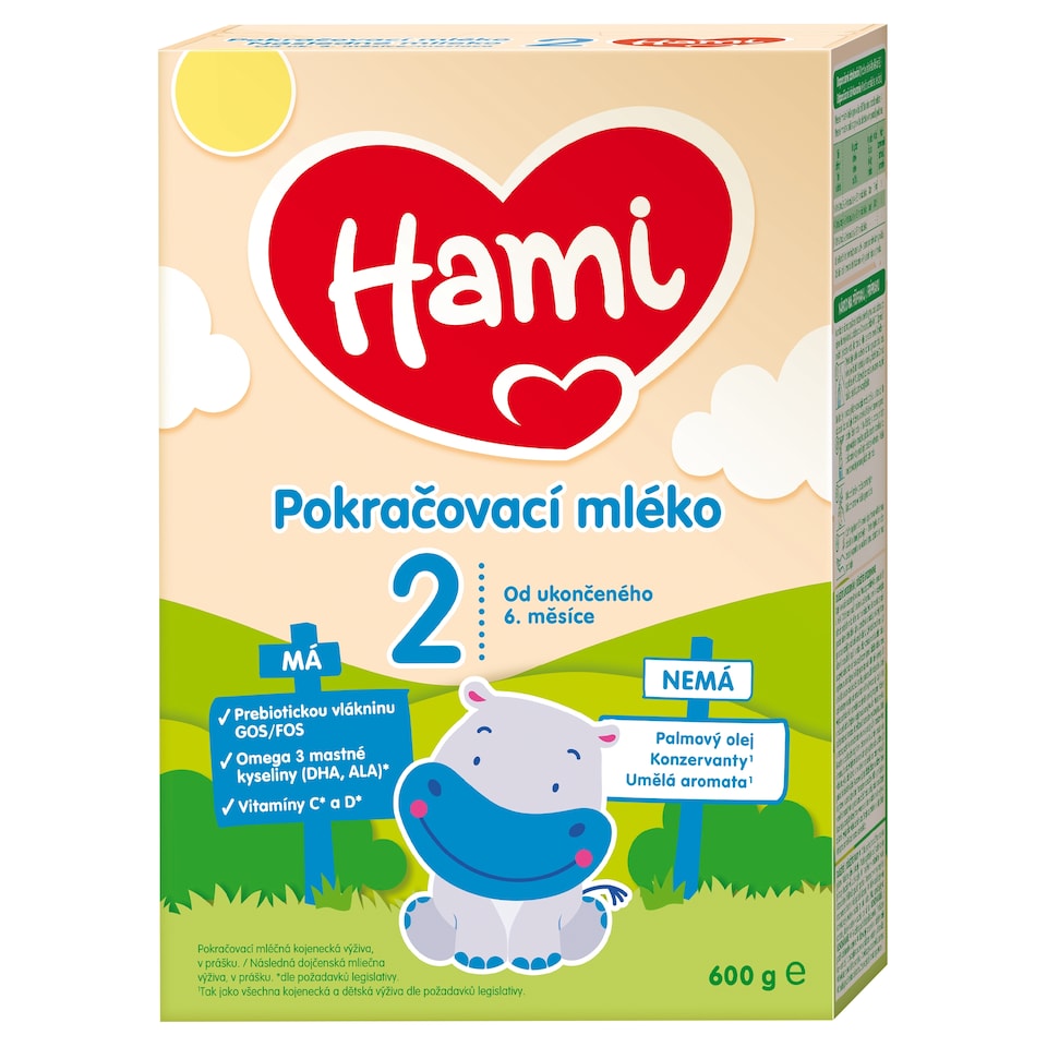 Obrázek 1 pro produkt HAMI 2 pokračovací kojenecké mléko 600g