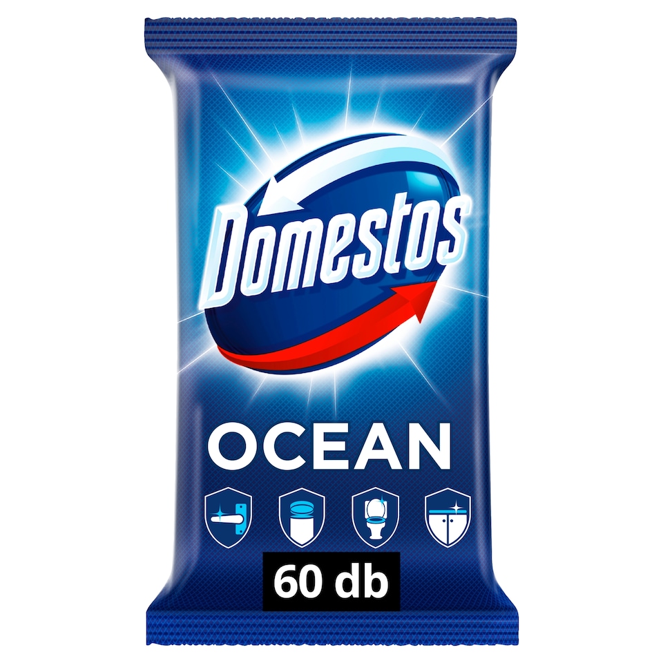 Domestos Ocean Fresh fertőtlenítő törlőkendő 60 db