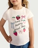 image 2 of F&F Girls Pure Cotton Strawberry Sequin T-Shirt in White