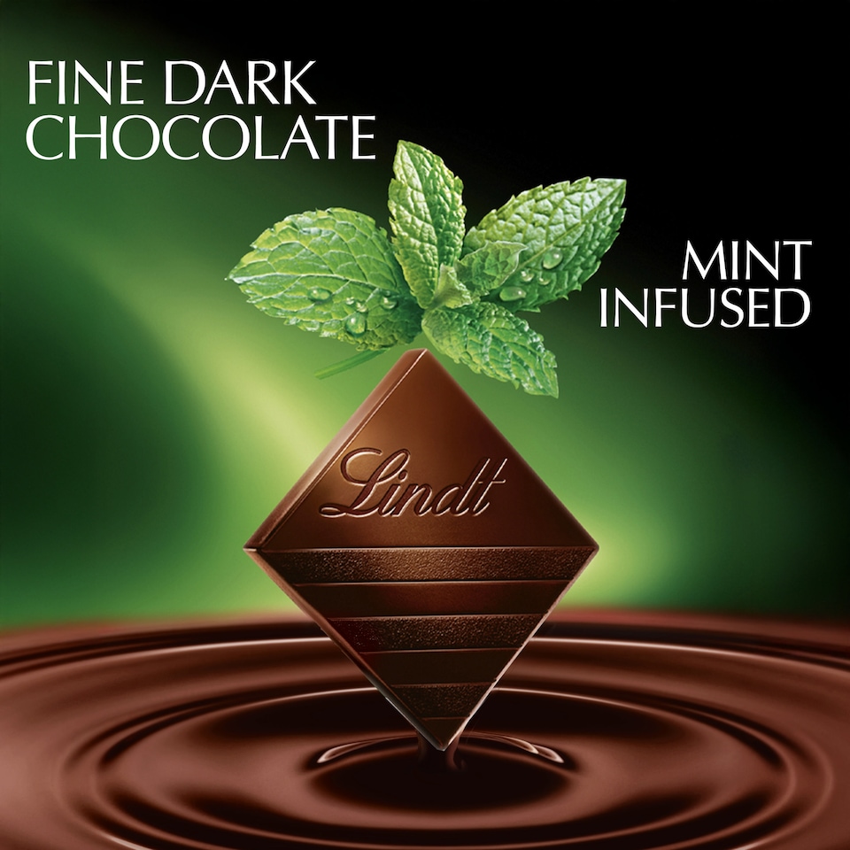 image 1 of Lindt Excellence Dark Chocolate Bar - Mint Intense 100g